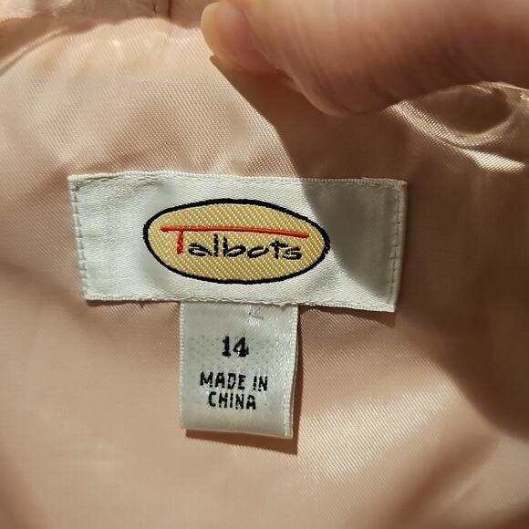 Talbots Pastel Pink 100% Leather Jacket Plus Size 14 Classic Soft Lined Minimal - Picture 15 of 15